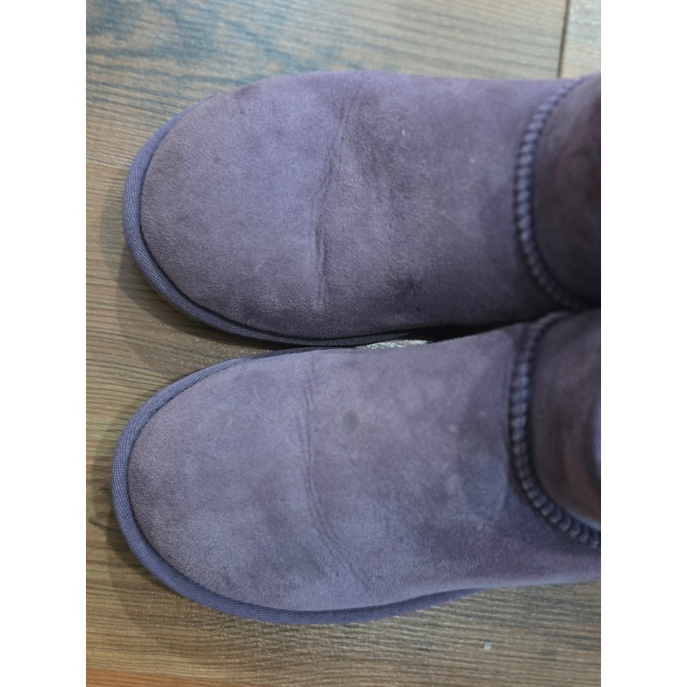 UGG Classic Mini II Purple Sage Suede Shearling Ankle Boots 6 Cozy Soft - Picture 9 of 9